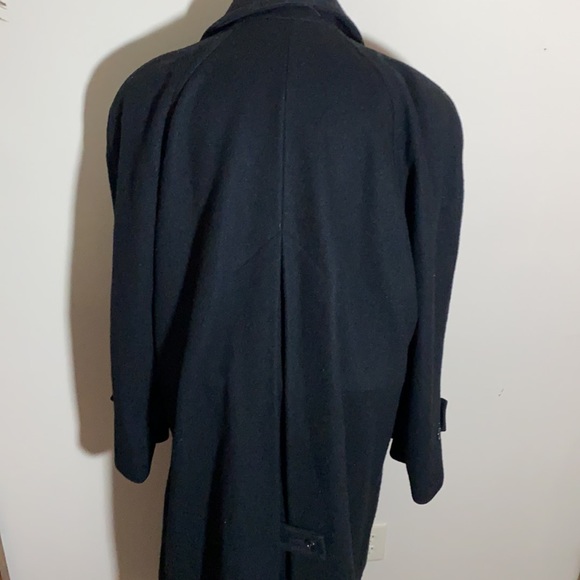 Mens Fox Knapp Heavy Wool Over Coat Trenchcoat long winter jacket black small - Picture 4 of 11